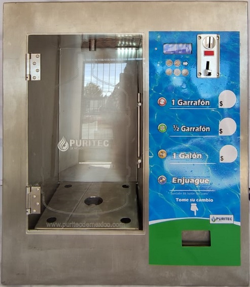 ventana vending de agua da cambio