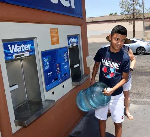 negocio ventana vending de agua