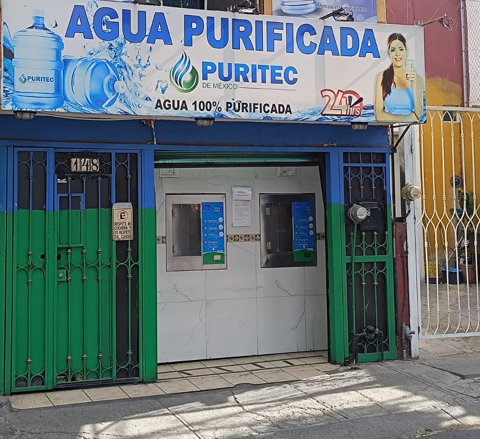 negocio ventana vending de agua