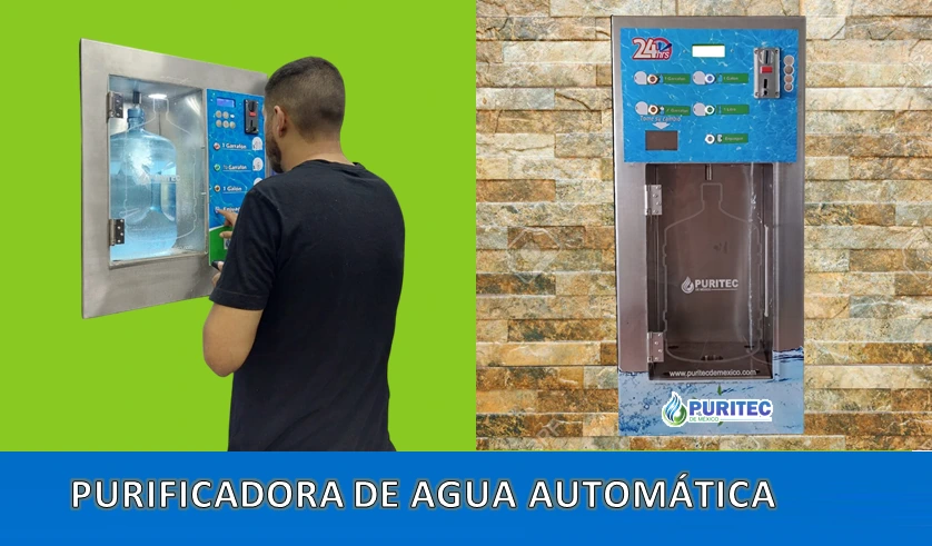 asi funciona una máquina vending de agua purificada